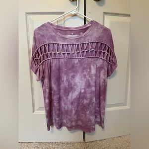 Purple tye-dye American Eagle t shirt